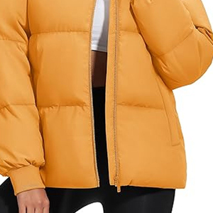 Custom Made Ladies <b>Quilted</b> Bubble Puffer Jacket Cotton Filled <b>Winter</b> Warm Windproof OEM Wholesale Supply Customizable Design - Product Image 4