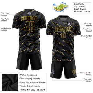 Maillots de football personnalisés en polyester par sublimation / Uniformes de football unisexes en gros à prix OEM - Product Image 3