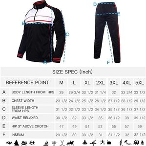 Chándal Deportivo para Hombre en Bloques de Color Negro, Blanco y Rojo, con Cremallera Completa, Cuello Alto, Estilo Deportivo, para Otoño, Material Transpirable - Product Image 6
