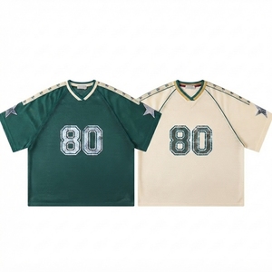 Camiseta Deportiva Extra Grande de Primera Calidad, con Estampado de Serigrafía, Cuello Redondo, Manga Corta, 100% Algodón, Secado Rápido, Ropa Deportiva para Hombre - Product Image 5