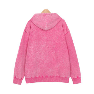 Custom Distressed Acid Wash <b>Zip</b> up Hoodie Distressed <b>Zip</b> up Hoodie <b>Sweatshirt</b> Vintage Wash <b>Full</b>-<b>zip</b> Hoodie Customization logo - Product Image 4