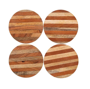 Posavasos de Madera Reutilizables Ecológicos Clásicos para el Hogar, Hoteles y Restaurantes - Venta Directa de Fábrica a Bajo Precio con Forma Personalizada - Product Image 1