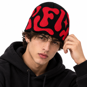 High Quality Unisex Jacquard Beanie Winter <b>Knit</b> <b>Hat</b> Custom Logo Abstract Graphic Streetwear Cap Wholesale B2B Supplier USA - Product Image 2