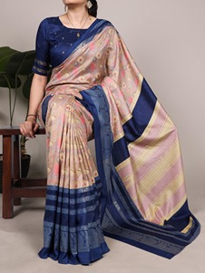 Sari Tradicional Indio Informal con Estampado Floral para Uso Diario y Eventos Festivos para Mujer, Atuendo Cómodo, Elegante y Moderno - Product Image 4