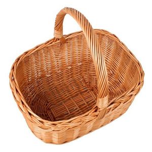 Meilleur prix, paniers décoratifs en rotin, faits à la main, couleur naturelle, paniers de rangement en rotin indien pour la maison, avec poignée - Product Image 4