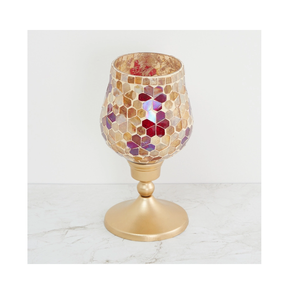 Unique Design Modern Mosaic Hurricane <b>Candle</b> <b>Holder</b> with Glass New Design Metal <b>Candle</b> <b>Lantern</b> Stand in Wholesale Price - Product Image 2
