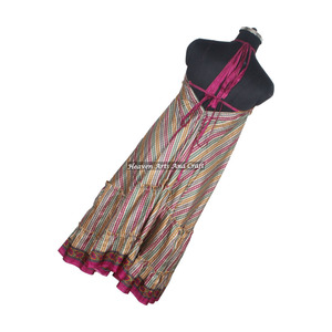 Nuevo Sari de Seda Indio para Mujer, Diseño Mixto con Estampados Variados, Disponible en 2026, Vestido Vintage Elegante para Cena, Sin Mangas - Product Image 3
