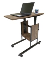Table basse moderne en fer, table d'appoint réglable en hauteur sur 9 niveaux pour lit ou canapé, meuble de salon, support noir, marque SCE