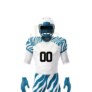 Conjunto de Uniforme de Fútbol Americano Talla Grande, Manga Corta, Transpirable, 100% Poliéster, Equipo Original de Alta Calidad - Product Image 1