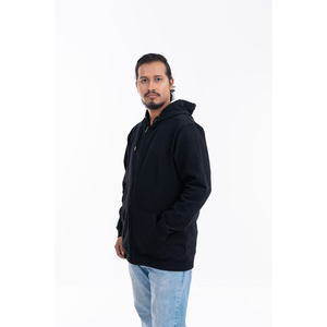 Sweat à capuche confortable pour homme, tissu polaire de haute qualité, bleu, fermeture éclair - Style avec poche kangourou, respirant et confortable - Product Image 3