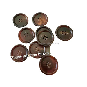 Alta calidad lujo clásico negro marrón oscuro botón traje chaqueta abrigo suéter uniforme genuino cuerno botones estilo alta costura - Product Image 2