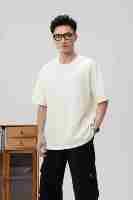 T-Shirt di Lusso in Cotone Spesso con Ricamo Personalizzato di Alta Qualità