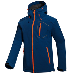 Veste à capuche en softshell noire pour homme avec fermeture éclair coupe-vent, vêtements d'extérieur, coupe régulière, manteau d'hiver - Product Image 3
