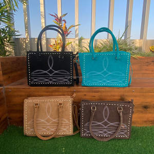 Nouveau Style occidental marron daim cuir dissimulé transporter luxe sac fourre-tout botte point bandoulière sac à main pour femmes Buck point sac à main - Product Image 4