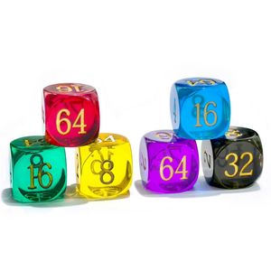 Wholesale Custom Acrylic <b>Backgammon</b> Doubling Cube 6 Sided 16mm 20mm Numbered <b>Board</b> Game Dice Accessories Set Resin Doubling Cube - Product Image 4