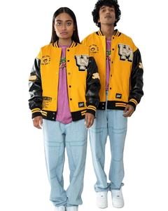 Best Selling Custom Printed Leather Varsity Jacket <b>Quilted</b> Polyester <b>For</b> Comfort Lining Ribbed Knit Cuffs Bomber Jacket on <b>Sale</b> - Product Image 5