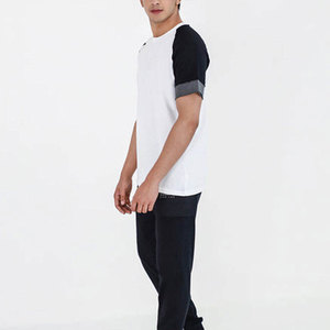 T-shirt uni pour homme, col rond, manches courtes, t-shirts pour homme, coton premium, t-shirts à col rond - Product Image 4