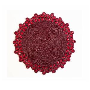 Napperons et sous-verres en perles de verre violet avec différentes couleurs et motifs Tapis de table en perles de verre Plats Mat Home - Product Image 6