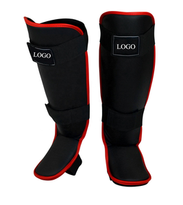 Leather Shin Guards Boxing Leg <b>Protector</b> Muay Thai MMA Kick Boxing Foot Guards Shin Pads Professional Protection Lightweight for - Product Image 6
