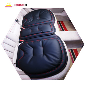 Vente en gros ODM de coussins de siège en mousse à mémoire de forme en cuir Nappa oreillers lombaires ergonomiques coussin de siège de voiture cool noir et rouge - Product Image 2