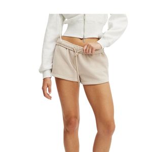 Shorts Deportivos de Algodón Premium para Mujer, Color Beige, Cintura Elástica, Casuales, para Verano, Gimnasio, Fitness, OEM - Product Image 5