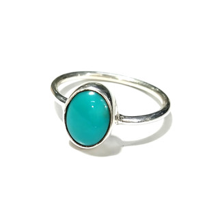 Natural Arizona Turquoise Gemstone <b>Ring</b> 925 Solid Sterling Silver <b>Ring</b> Beautiful Arizona Turquoise Cabocho <b>Ring</b> - Product Image 1