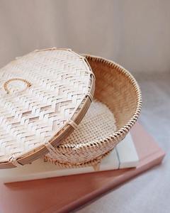 Cesta de Bambú Tejida a Mano, Caja Redonda de Almacenamiento, Accesorios para el Hogar, Organizadores, Juego de Baño Grande, Cesto de Ropa Tejido - Product Image 5