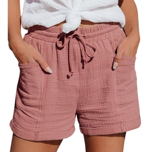 Shorts de sport amples pour femme, taille mi-haute, avec cordon de serrage, respirants, décontractés, pour l'été - Product Image 6
