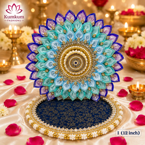 Fondo Decorativo Singhasan Hecho a Mano en India para Laddu Gopal Krishna Ganesha Pooja, Decoración para el Hogar, Templo, Regalos Festivos - Product Image 5