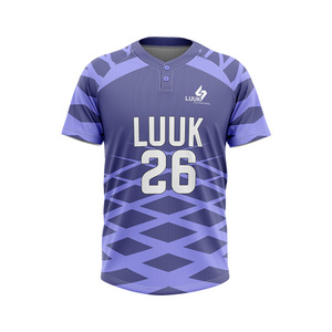 Maillots de baseball personnalisés imprimés numériquement, 100 % polyester, respirants, séchage rapide, évacuation de l'humidité, maillots d'équipe de baseball universitaire - Product Image 1