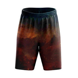 Short de bain décontracté pour homme, taille mi-haute avec cordon de serrage, coupe ample, séchage rapide, anti-plis, anti-UV, 100 % polyester - Product Image 3