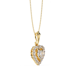 จี้เพชรทรงรัศมีประดับดอกไม้ สร้างด้วยเทคนิค Lab Created Diamond บนสร้อยคอทองคำแท้ ดีไซน์หรูหรา เหมาะสำหรับสวมใส่ทุกวัน เป็นเครื่องประดับสำหรับผู้หญิง เหมาะสำหรับเป็นของขวัญ - Product Image 2
