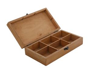 Boîte en bois imprimée à couvercle articulé, boîte à bijoux classique, boîte de rangement pour souvenirs, boîtes de rangement décoratives - Product Image 5