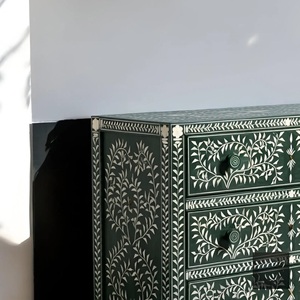 ILAHI's Bone Inlay <b>Drawer</b> Modern Design Agate Detailing <b>Storage</b> Portable Home Furniture - Product Image 3