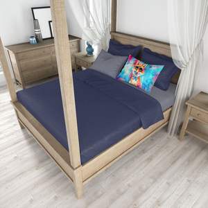 Nueva funda de almohada ligera súper suave de fácil cuidado con ilustraciones decorativas Hippie Animal Fox Design-funda de cojín de tamaño estándar - Product Image 4