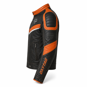 Custom Windproof Printed Motorcycle <b>Racing</b> <b>Jacket</b> for Men High Quality PU Material Full Sleeve Customizable Wholesale Rate - Product Image 2