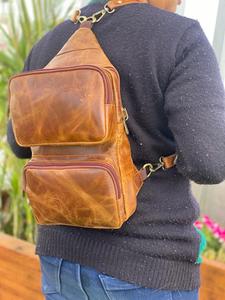 พรีเมี่ยมคุณภาพสูงสไตล์ตะวันตกหนังครัวกระเป๋าเป้สะพายหลังเดินทางอเนกประสงค์ทําด้วยมือหนังเต็มเม็ดโรงเรียนเป้ - Product Image 2