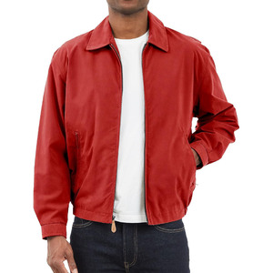 Blouson bomber vert olive pour homme, fermeture éclair, col montant, coupe classique, vêtement d'automne - Product Image 5
