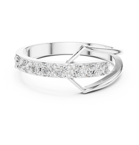 Bague de fiançailles et de mariage classique en or 14Kt 18Kt ou platine, sertie de diamants ronds, monture à griffes, bijou raffiné, cadeau idéal - Product Image 2