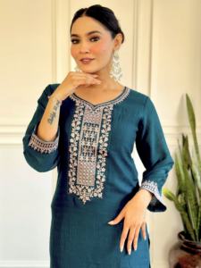Trajes Shalwar Kameez de Seda Cosidos para Mujer, Estilo Indio-Pakistaní, de Primera Calidad, Vestido Salwar Elegante para Adultos, Venta al Por Mayor - Product Image 3