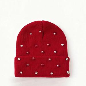 Unisex <b>Beanie</b> Hat Punk Style Solid Color Adult Winter Computer Knitted 100% Acrylic Breathable & <b>Waterproof</b> Jacquard Casual Wear - Product Image 2