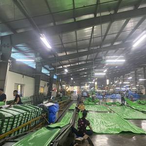 Best Quality 270gr/m2 Custom Logo Woven Coated PE Tarpaulin Sheets Green/Silver Heavy Duty Vietnam Manufacturer Plastic Sheets - Product Image 4