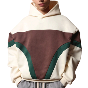 Sweat à capuche surdimensionné multicolores de qualité supérieure, style streetwear, en polaire polyester épais, pour homme - Product Image 3
