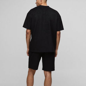 2026 Wholesale OEM Service Selling Custom Summer Fashion Printing Men Shorts <b>Sets</b> Two Piece Men 100% Cotton Oversized Casual <b>Set</b> - Product Image 3