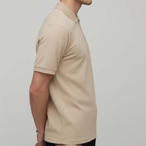 ออกแบบโลโก้ตามสั่ง เสื้อโปโลผู้ชายไซส์ใหญ่ แขนสั้น คอปกแบบซิป ¼ - Product Image 2