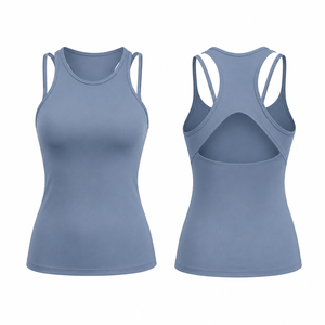 Camiseta Deportiva Personalizada para Mujer, de Secado Rápido, Transpirable, Ligera, sin Mangas, para Entrenamiento Atlético, OEM ODM - Product Image 1