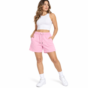 custom <b>yellow</b> <b>shorts</b> cotton french terry sweat <b>shorts</b> blank casual jogger high waist gym <b>short</b> knee length loose fit - Product Image 3