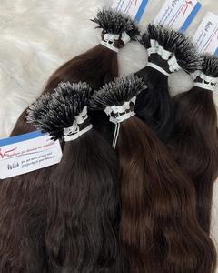 Produit le plus vendu Extensions de cheveux humains Nanoring Tip double de cheveux bruts noirs en paquet En stock - Product Image 3