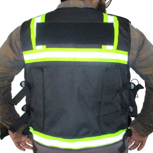 Gilet de sécurité haute visibilité, vêtements de sécurité réfléchissants, matière polyester, veste à fermeture éclair, poches, gilet de sécurité pour les travailleurs de nuit - Product Image 4
