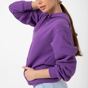 Sweat-shirts à fermeture éclair pour femmes fabriqués au Pakistan - Matériel en toile respirante de haute qualité polyester/coton, design unique - Product Image 5